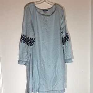 Simply Styled by Sears Blue Embroidered Women's Dress XL